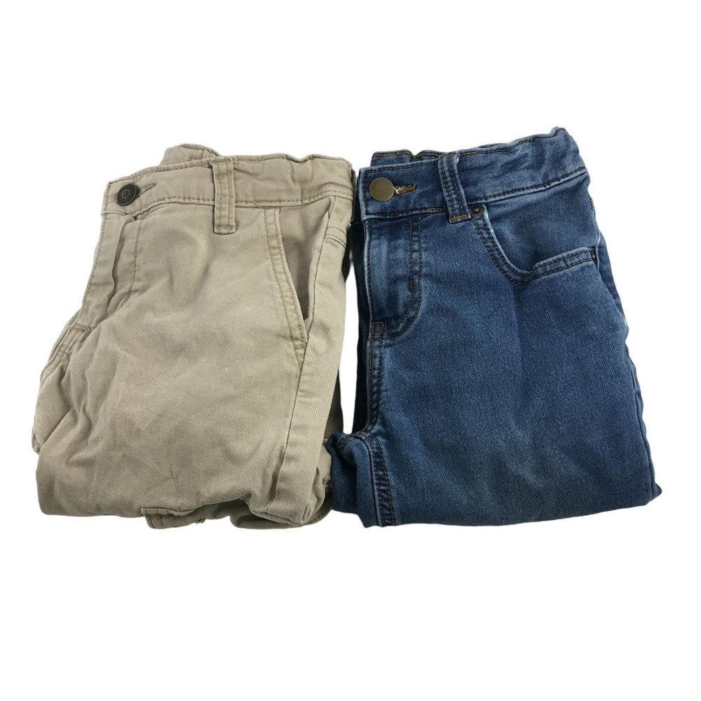 BOYS PANT 2 PC LOT WRANGLER CARGO PANTS/WONDER NATION RIPPED JEANS BOYS SIZE 8